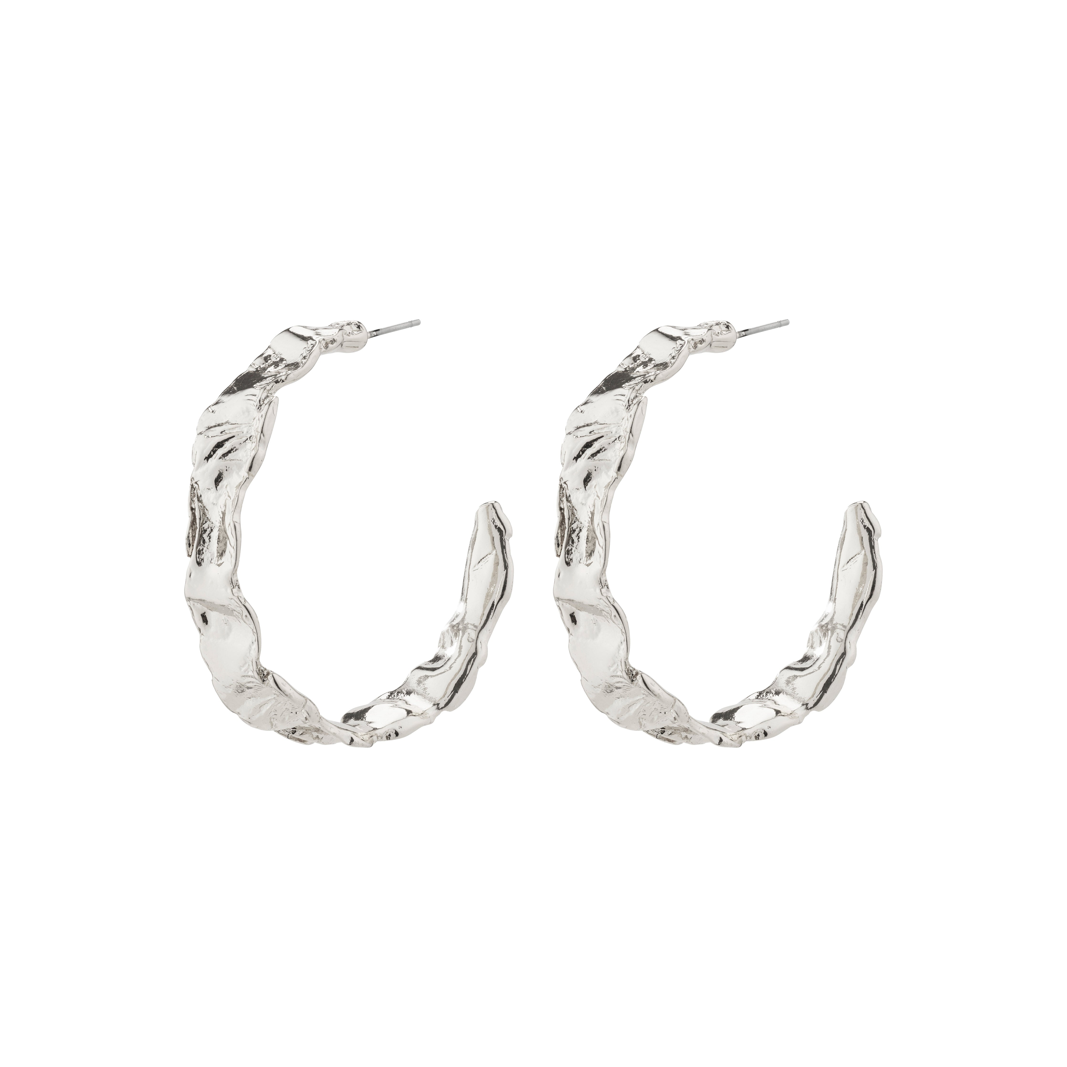 PILGRIM  Julita hoops - sølvbelagt