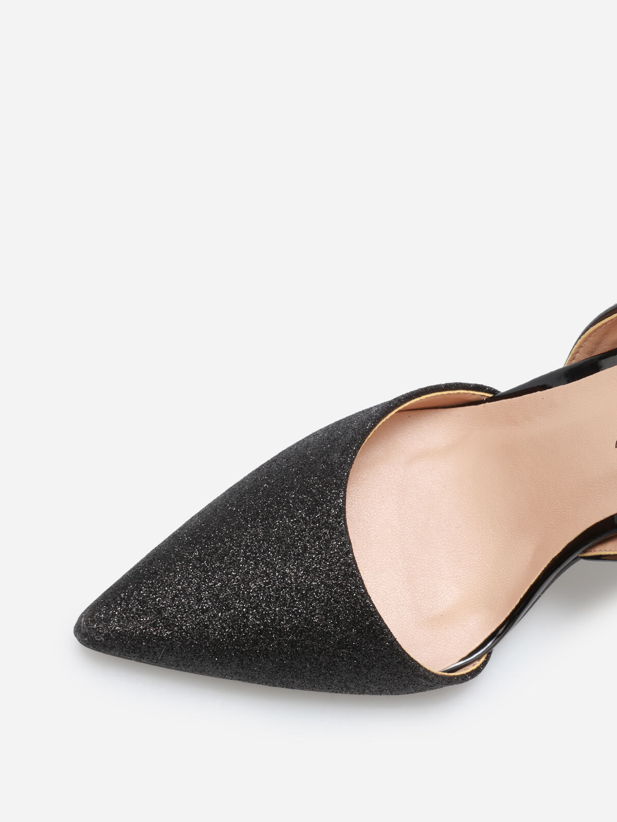 Escarpins asymétriques à paillettes- Noir