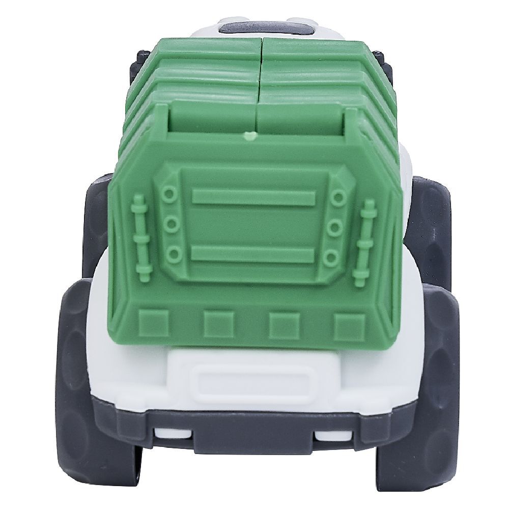 Camion poubelle plastique vert 10x6,5xH7 cm