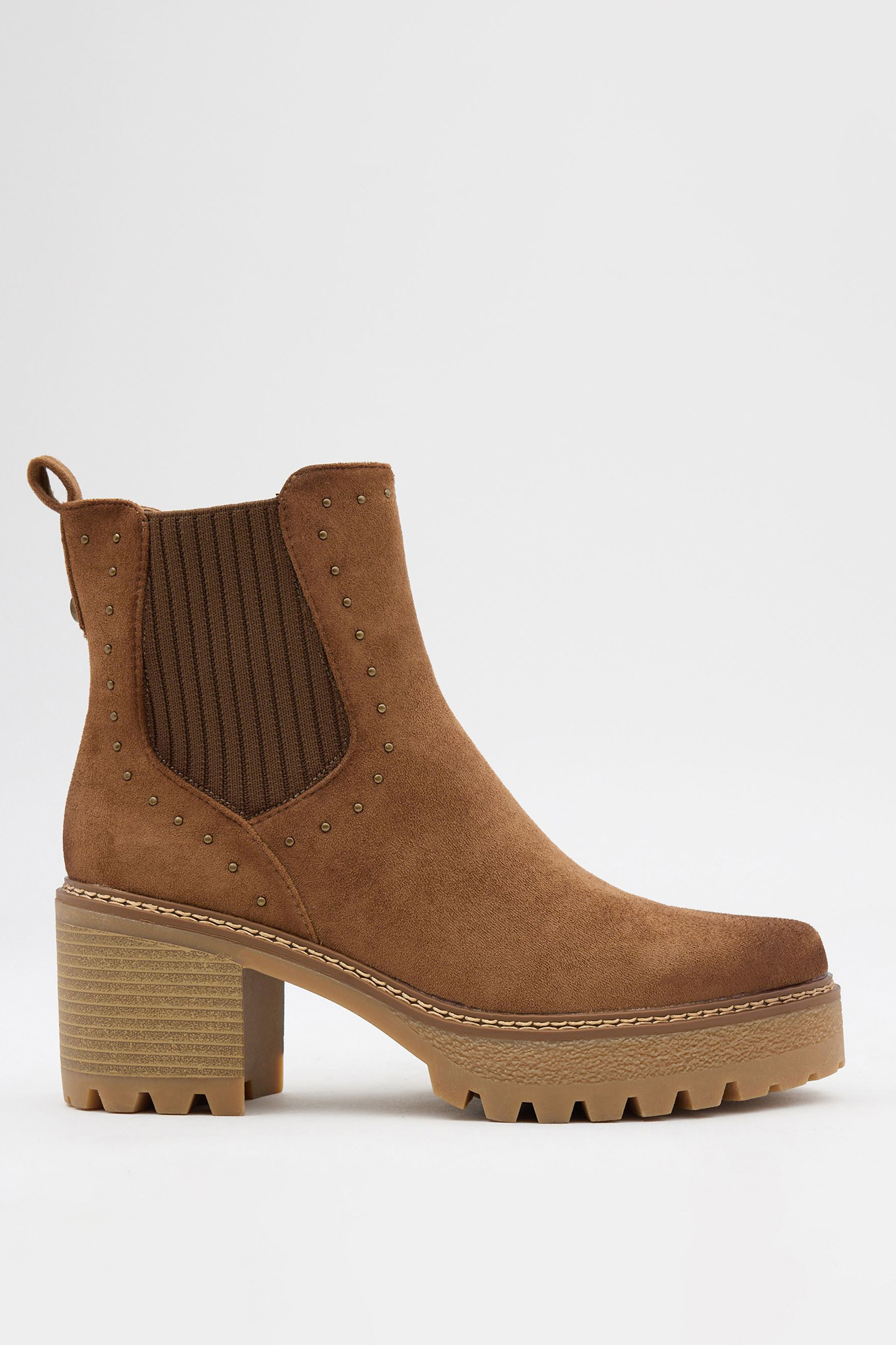 Bota de cano curto elástica com tachas T/8 cm P