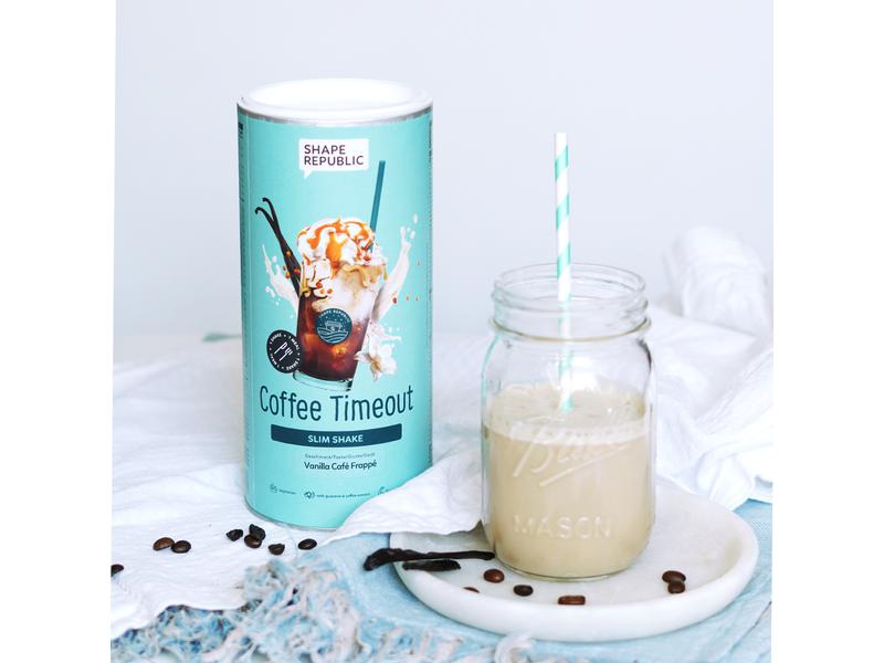 Shape Republic Slim Shake Vanilla Café Frappé 420 g Mahlzeitenersatz mit Süssungsmitteln Coffee Timeout
