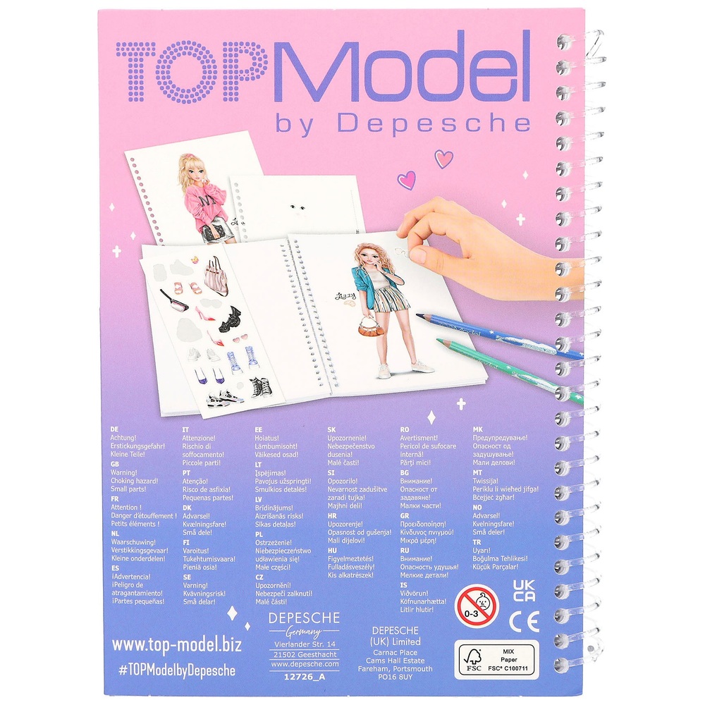 TOPModel Taschenmalbuch