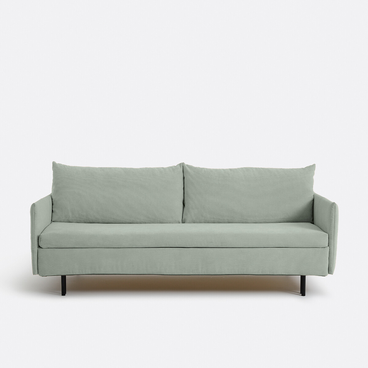 LA REDOUTE INTERIEURS<br>Sofá-cama de veludo cotelê fino, ZOFT