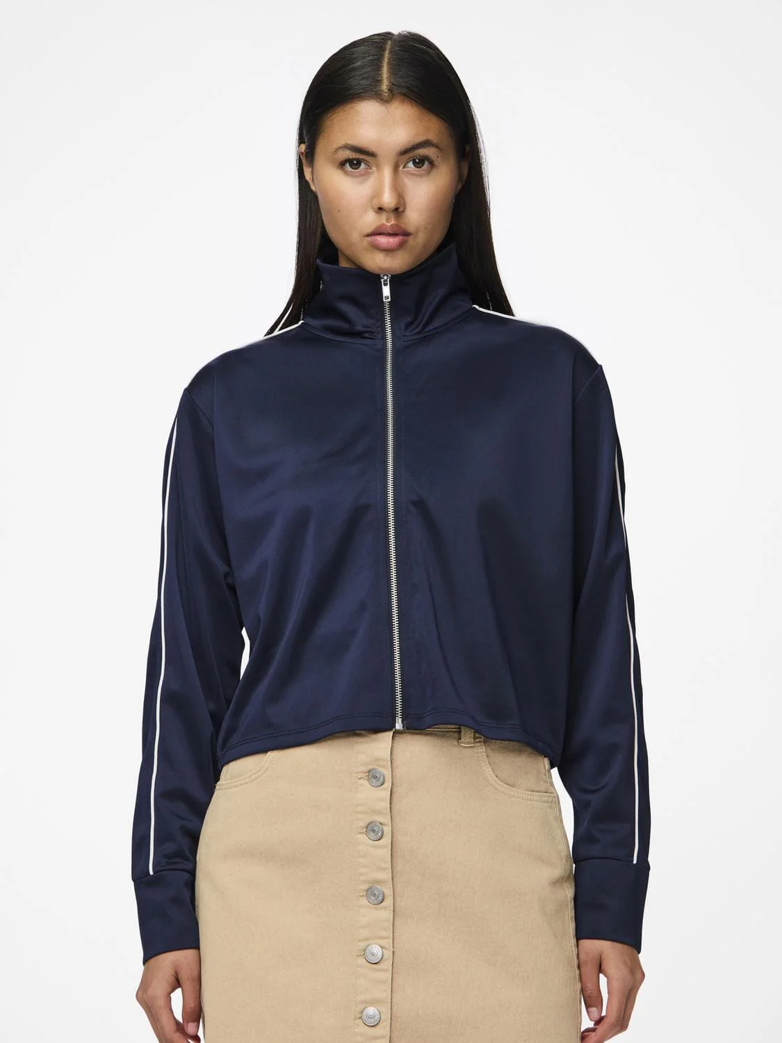 Pieces Pcgrace Ls Zip Jacket Jit 4739866 navy blazer