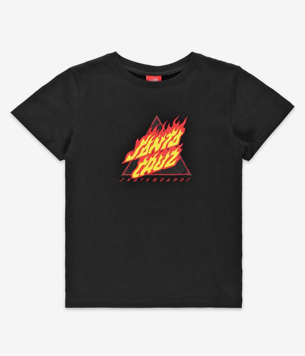 Santa Cruz Flamed Not A Dot Front T-Shirt kids (black)