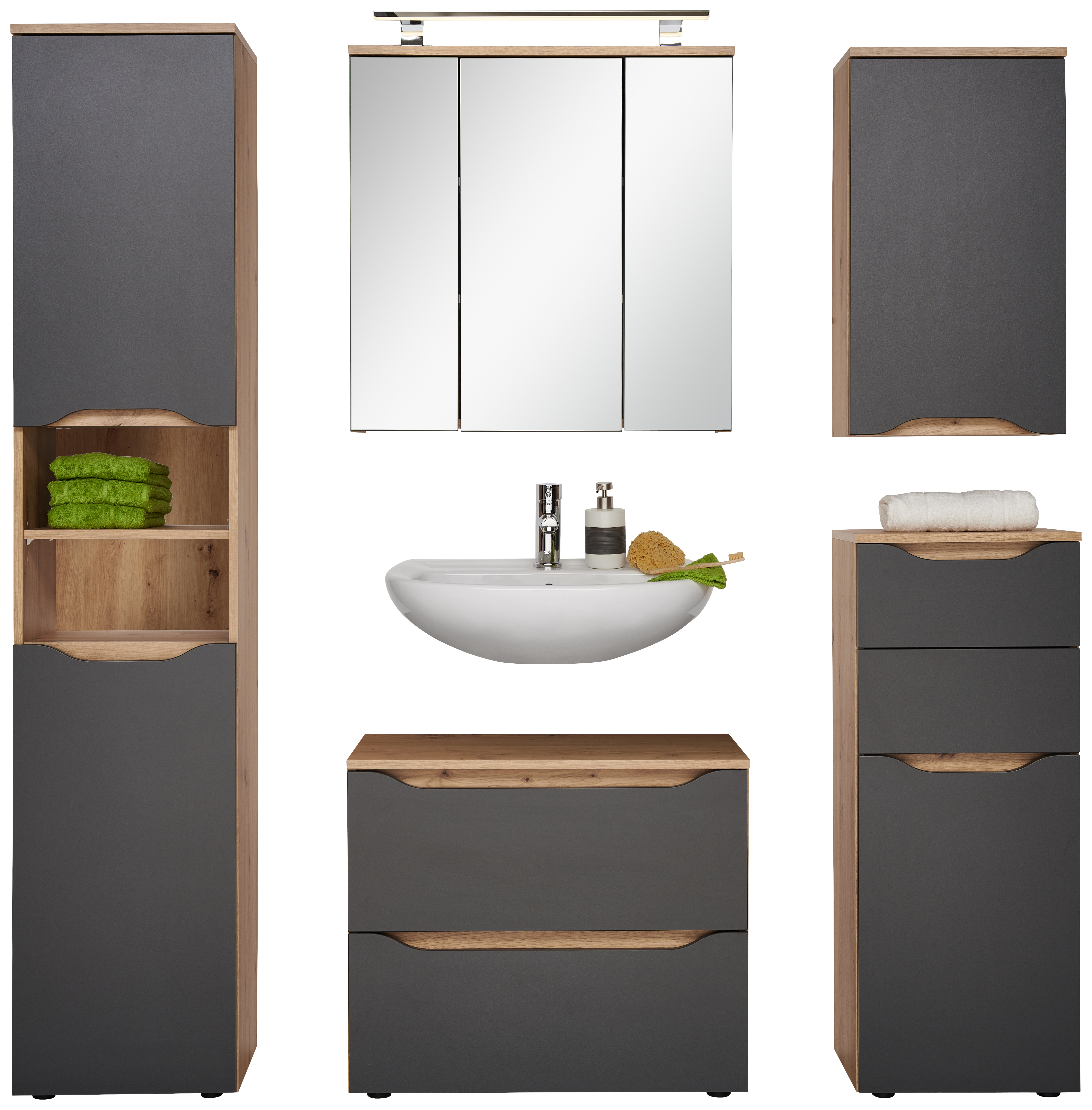 Hängeschrank - Artisan Eiche-anthrazit - SoftClose - 40 cm