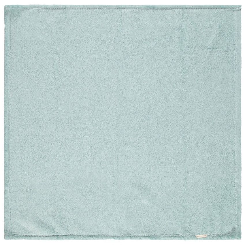 Couverture en sherpa unie 75x75 cm - Bleu