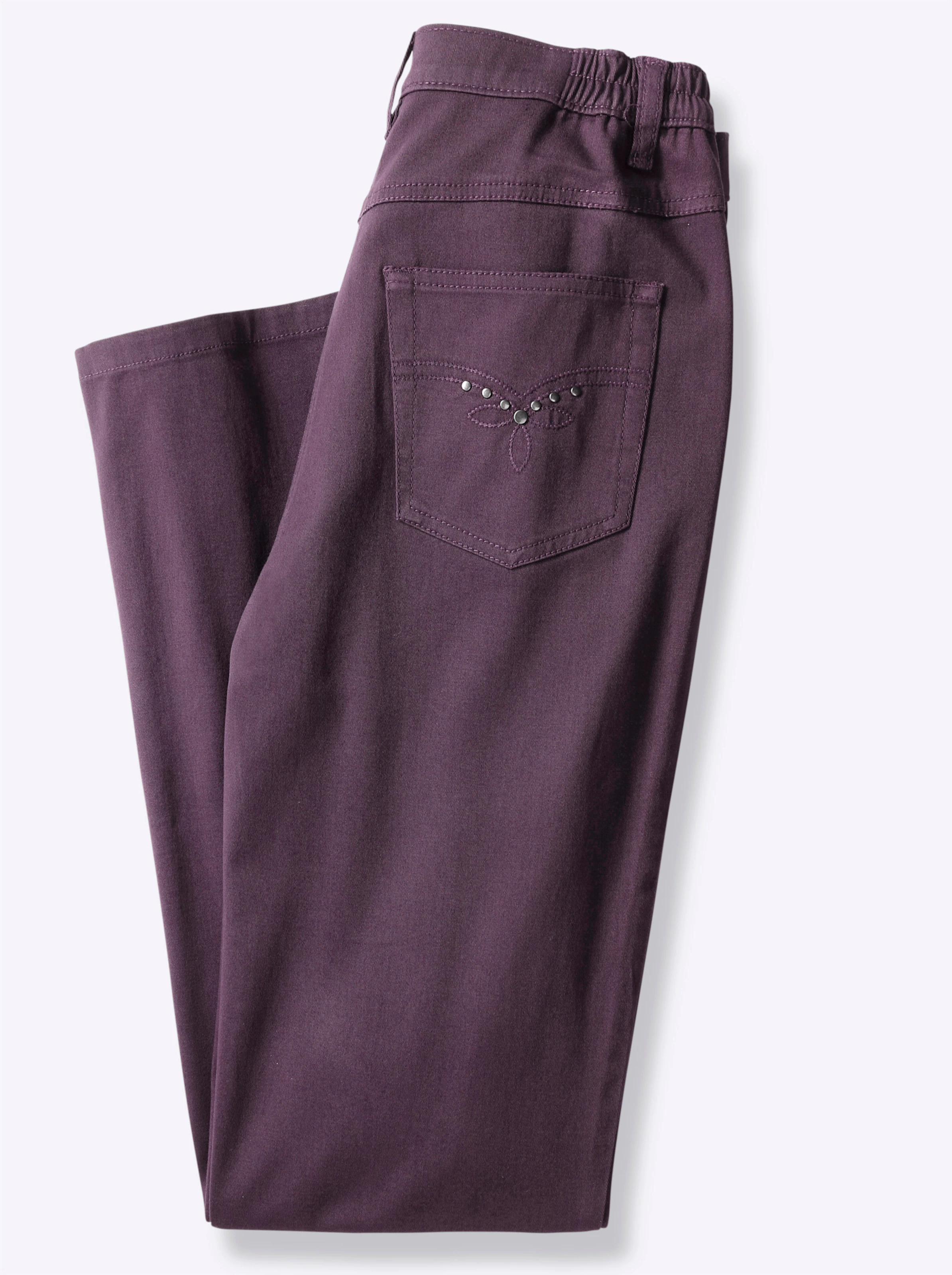 5-Pocket-Jeans in aubergine