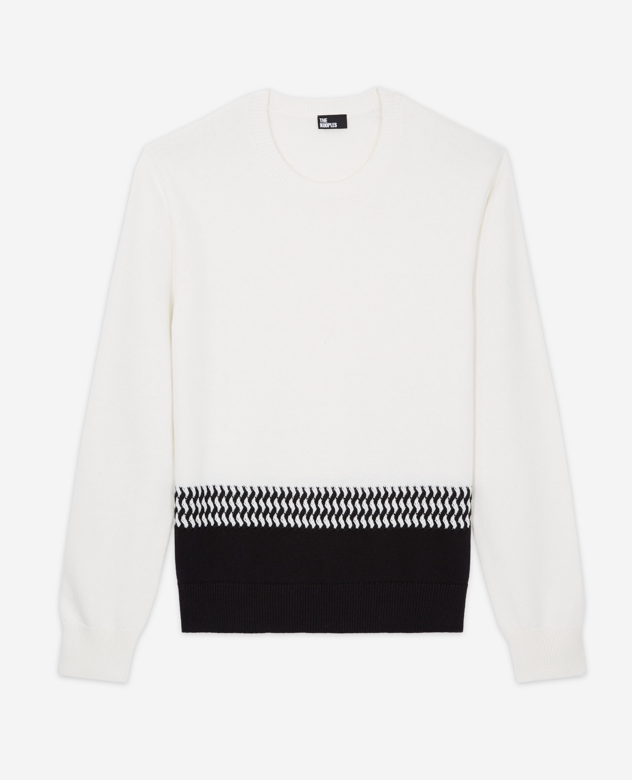 Pull en maille bicolore