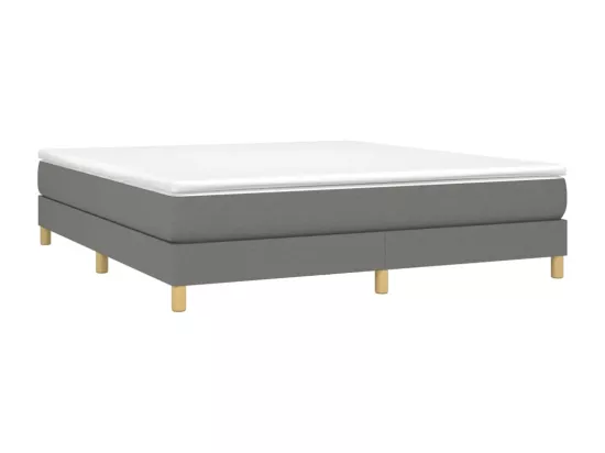 Sommier à lattes de lit Gris foncé 160x200 cm Tissu