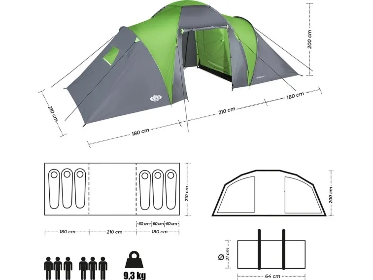 Nils Extreme NC6031 vandretelt HIGHLAND NILS CAMP campingtelt