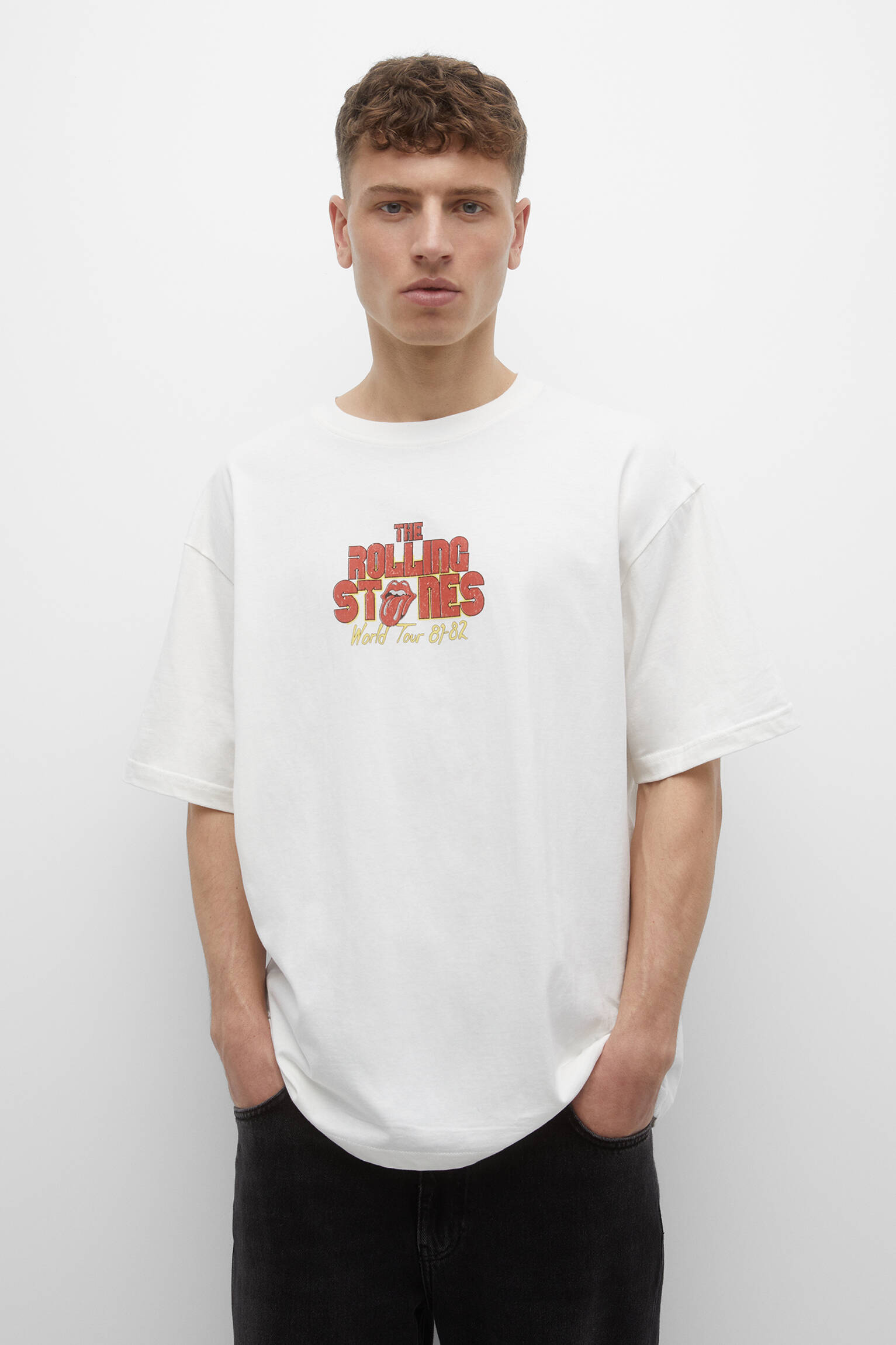 CAMISETA DE MANGA CURTA DOS ROLLING STONES - OFF WHITE
