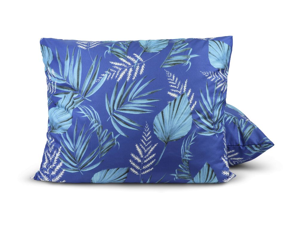 HappyBed Blue leaves set van 2 kussenslopen - 60x70 cm