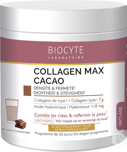 Biocyte Collagen Max Anti-Âge Goût Cacao Doses 20x13g