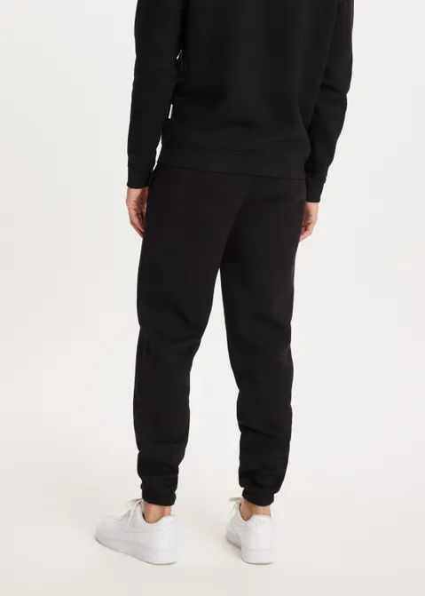 Brushed sweatpants zwart (ZWART)