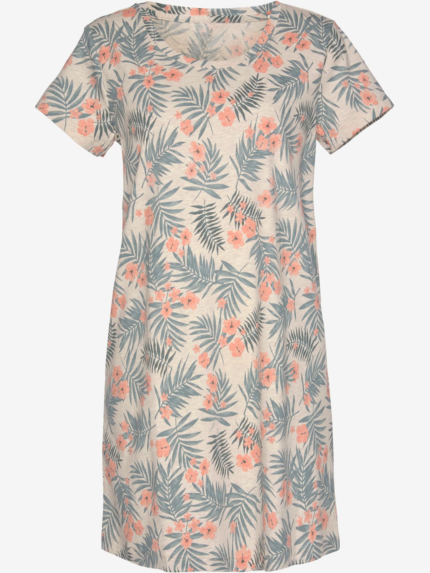Chemise de nuit confortable avec imprimé palmiers
