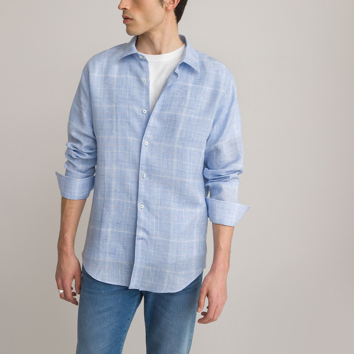 COLEÇÃO LA REDOUTE<br>Camisa de linho, mangas compridas