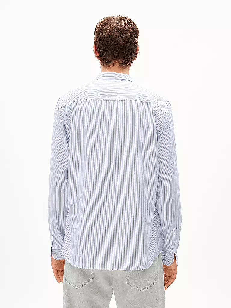 ARMEDANGELS Hemd Casual Fit QUAASA STRIPES weiss