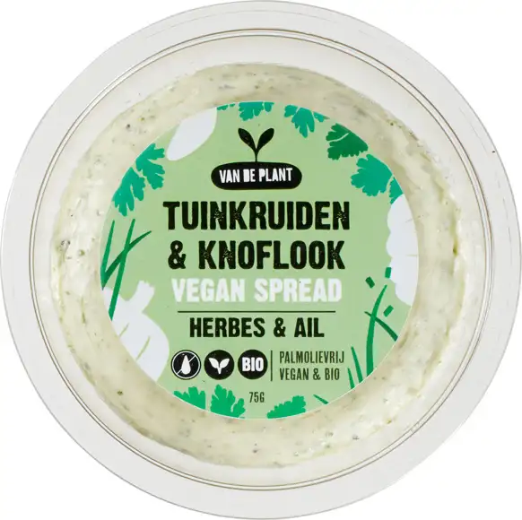 Vegan spread kruiden knoflook
