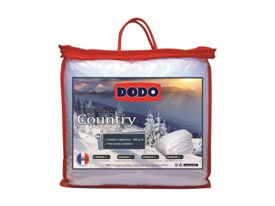 DODO Couette chaude 400gr/m2 COUNTRY 200x200 cm blanc