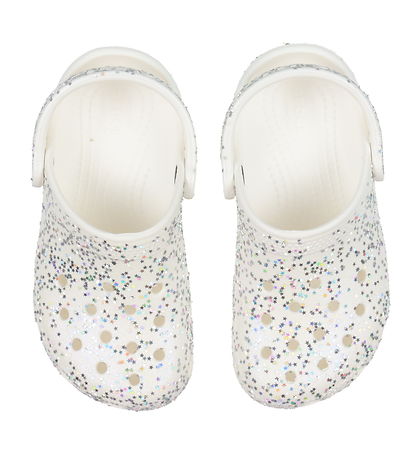 Crocs Sandalen - Classic Starry Glitter Clog K - Weiß
