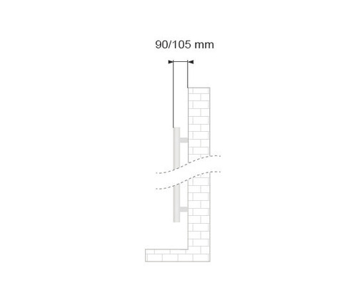 Sanotechnik E-Salzburg elektrische badkamerradiator, 138x55x3,8 cm, 600 watt, wit