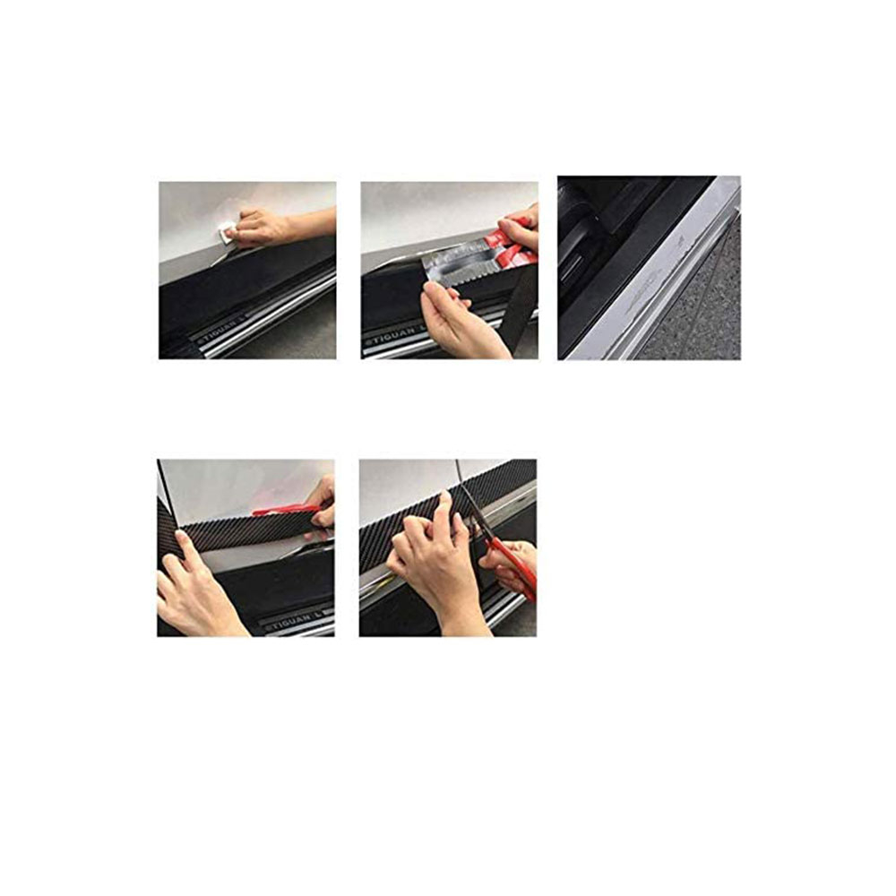 (3mx7cm) Auto Einstiegsleisten Schutz Selbstklebende Lack Schutzfolie - Carbon Look