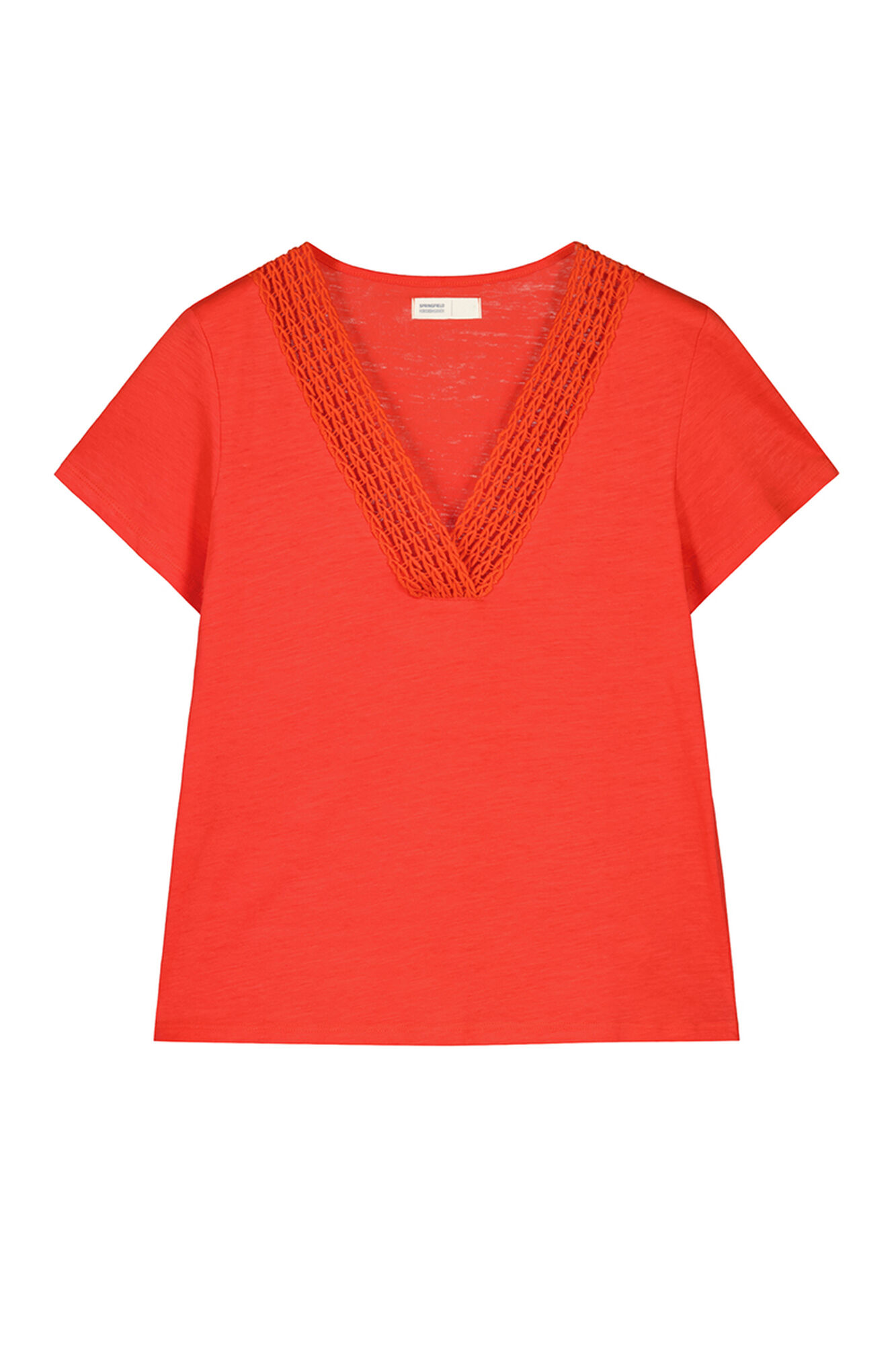 Camiseta lisa com decote CROC™