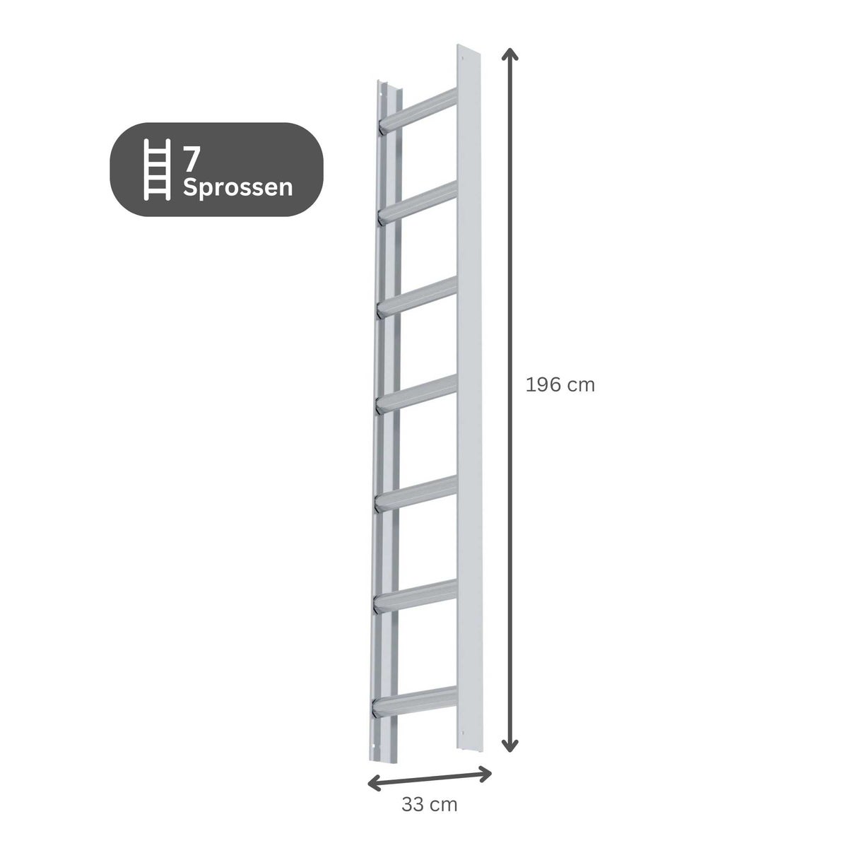 PROREGAL Dakladder Aluminium Naturel 7 Sporten