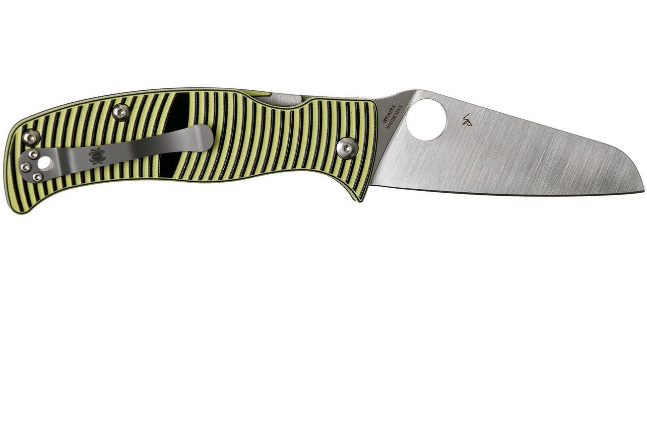 Spyderco Caribbean C217GPSF Sheepfoot zakmes, Sal Glesser design