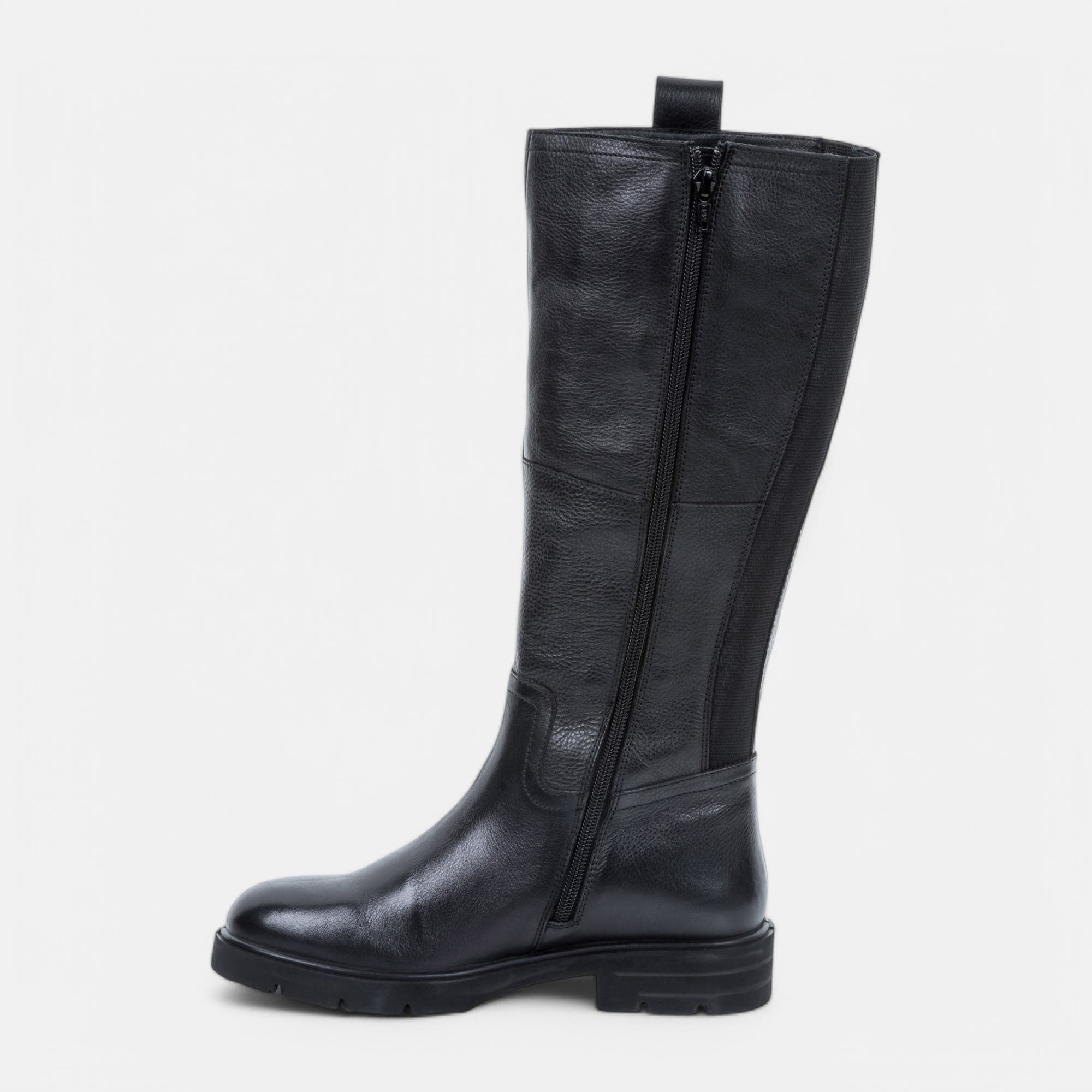 Bottes Femme en cuir noir