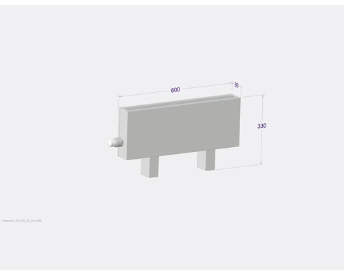 Licon Heat KORALINE Optimal LKO Nieuwe vrijstaande convectorkachel H 330 x L 600 x D 80 mm wit