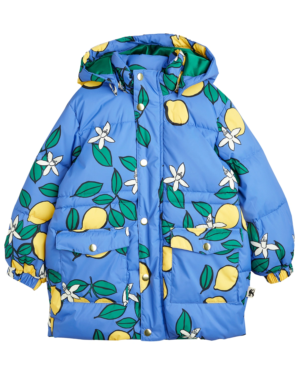 Steppjacke LEMONS AOP mit Kapuze in blue