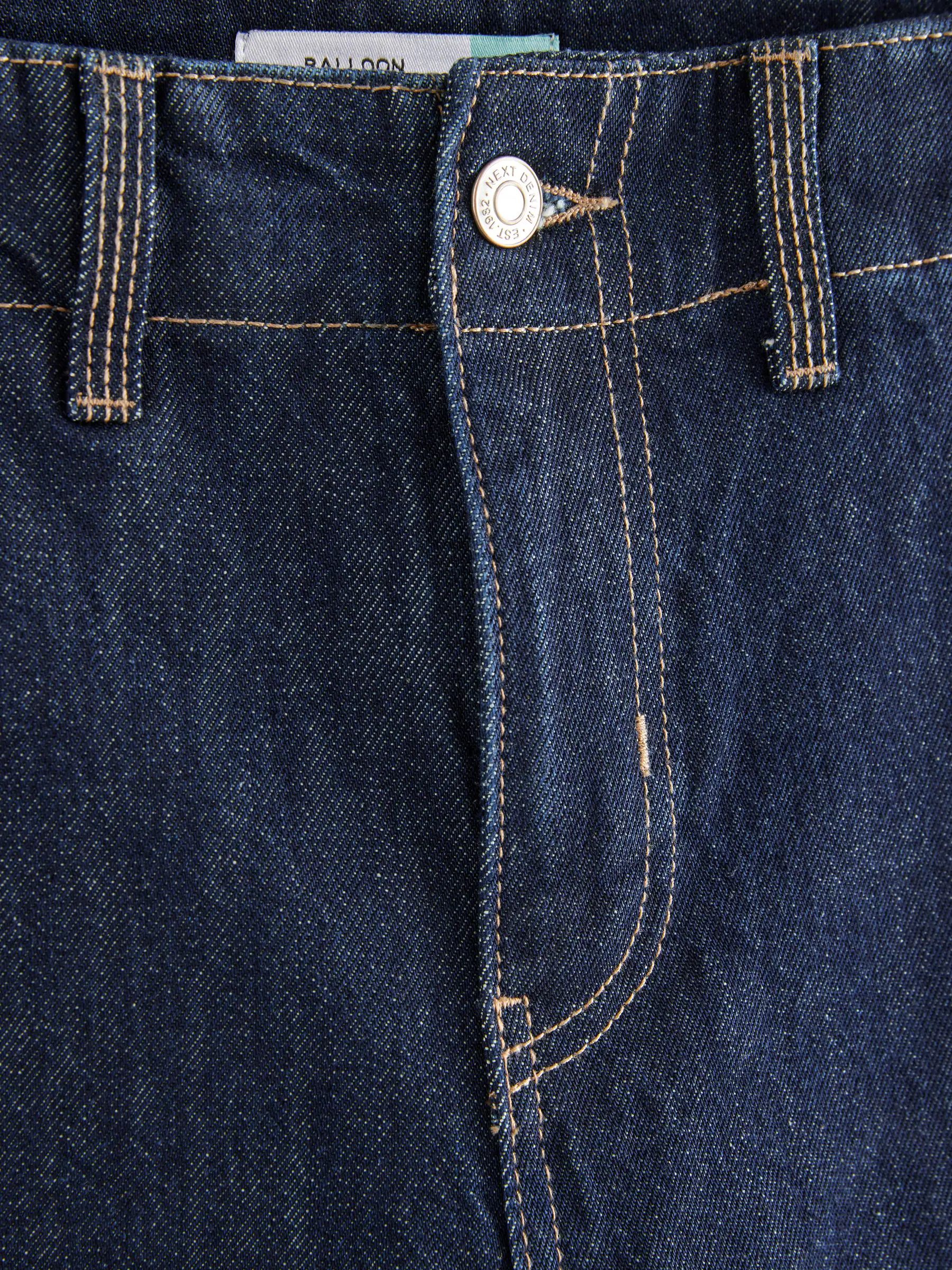 Wassing - 100% Cotton Balloon Barrel Jeans