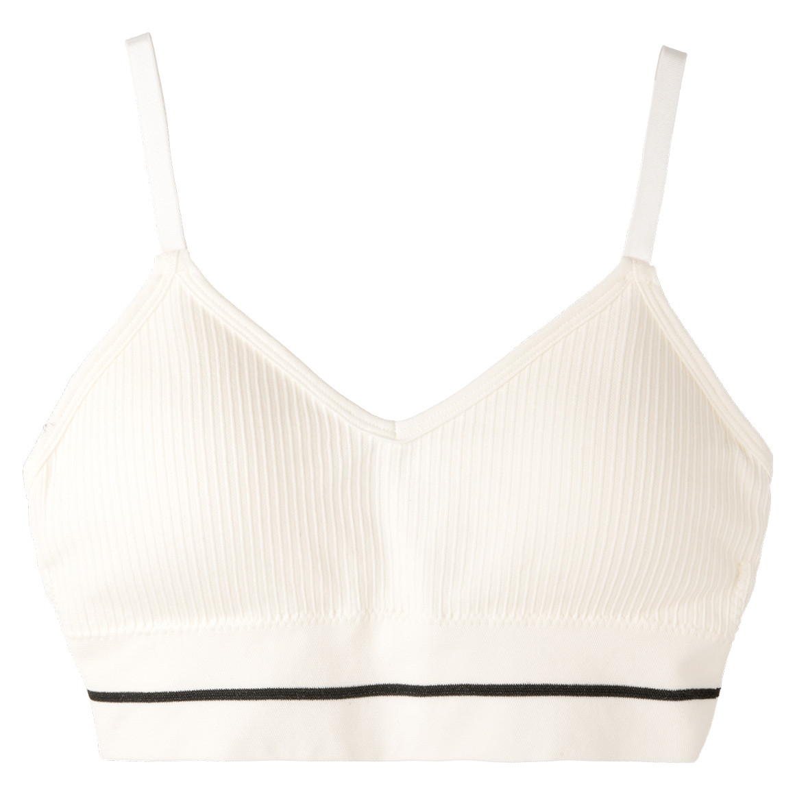 Gina Benotti Damen Seamless-Bustier mit Rippstruktur weiss