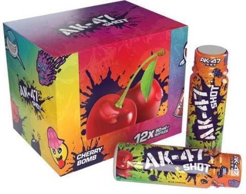 AK-47 Labs - AK-47 Shots - Raspberry Rampage - 12x 80 ml - Pre Workout Energy Boosters