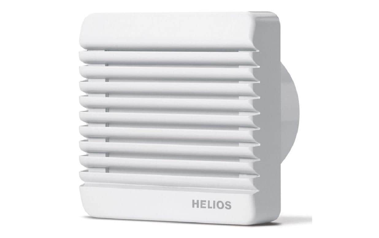 Toilettenventilator 230 V Lüfter mit Nachlauf HR 90 KEZ<br>Minilüfter mit Kugellager elektrischer Verschlussklappe