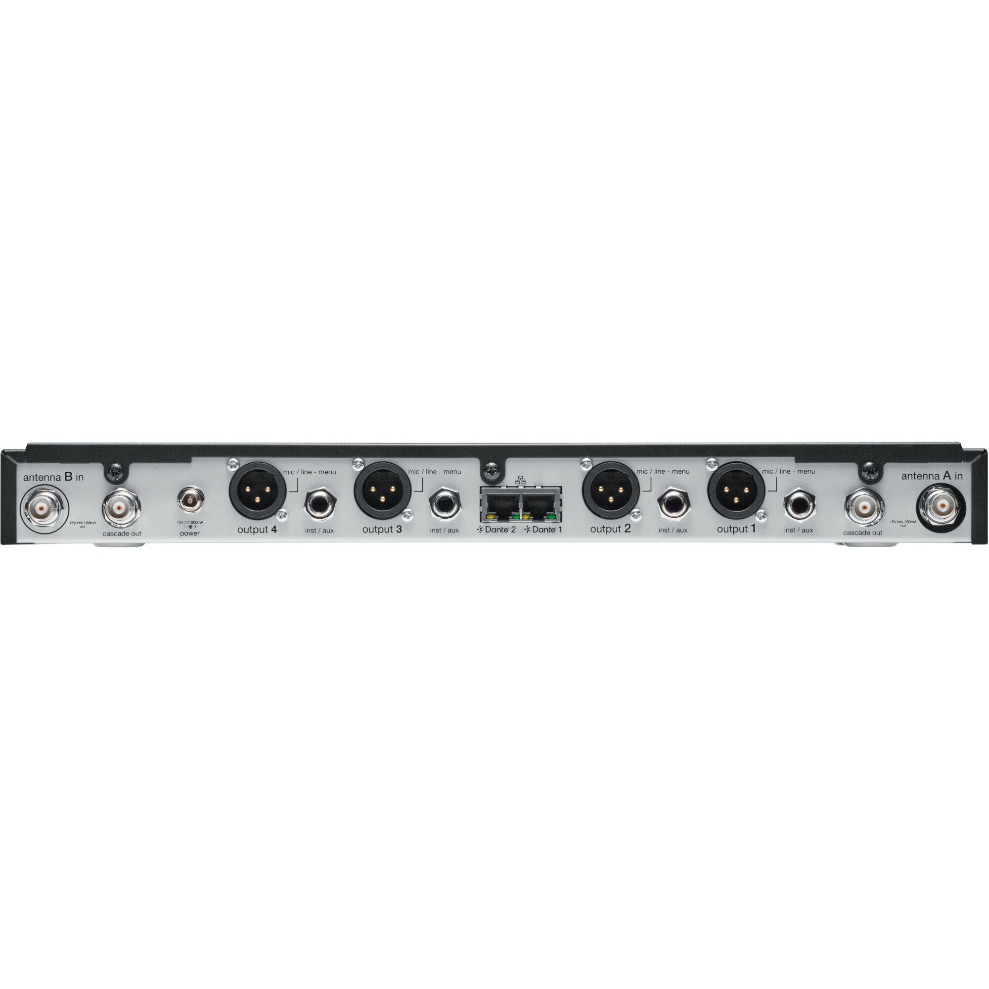 Shure SLXD4QDAN+ G65 vierkanaals ontvanger met DANTE
