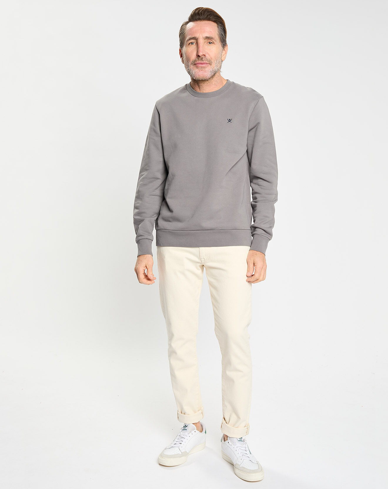 Hackett London Sweat col rond gris