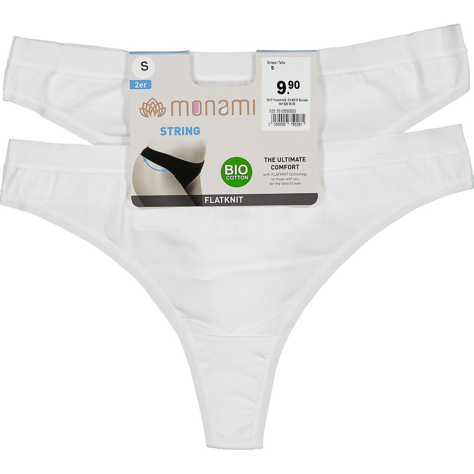 Damen Bio String 2er-Pack
