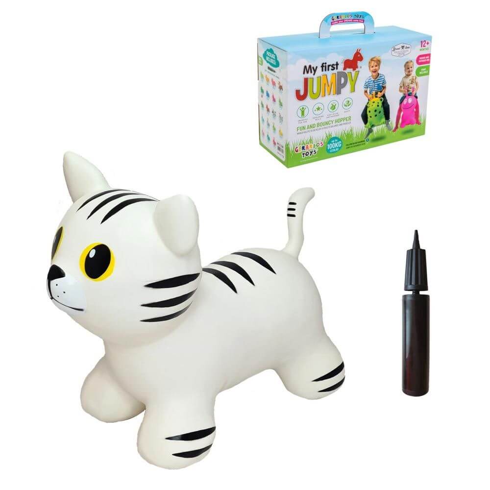 Jumpy Hüpftier Katze, weiß