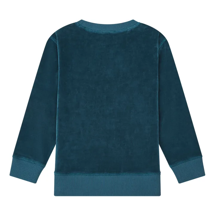 SMALLABLE BASICS Sweat Col Rond Garçon Velours | Océan
