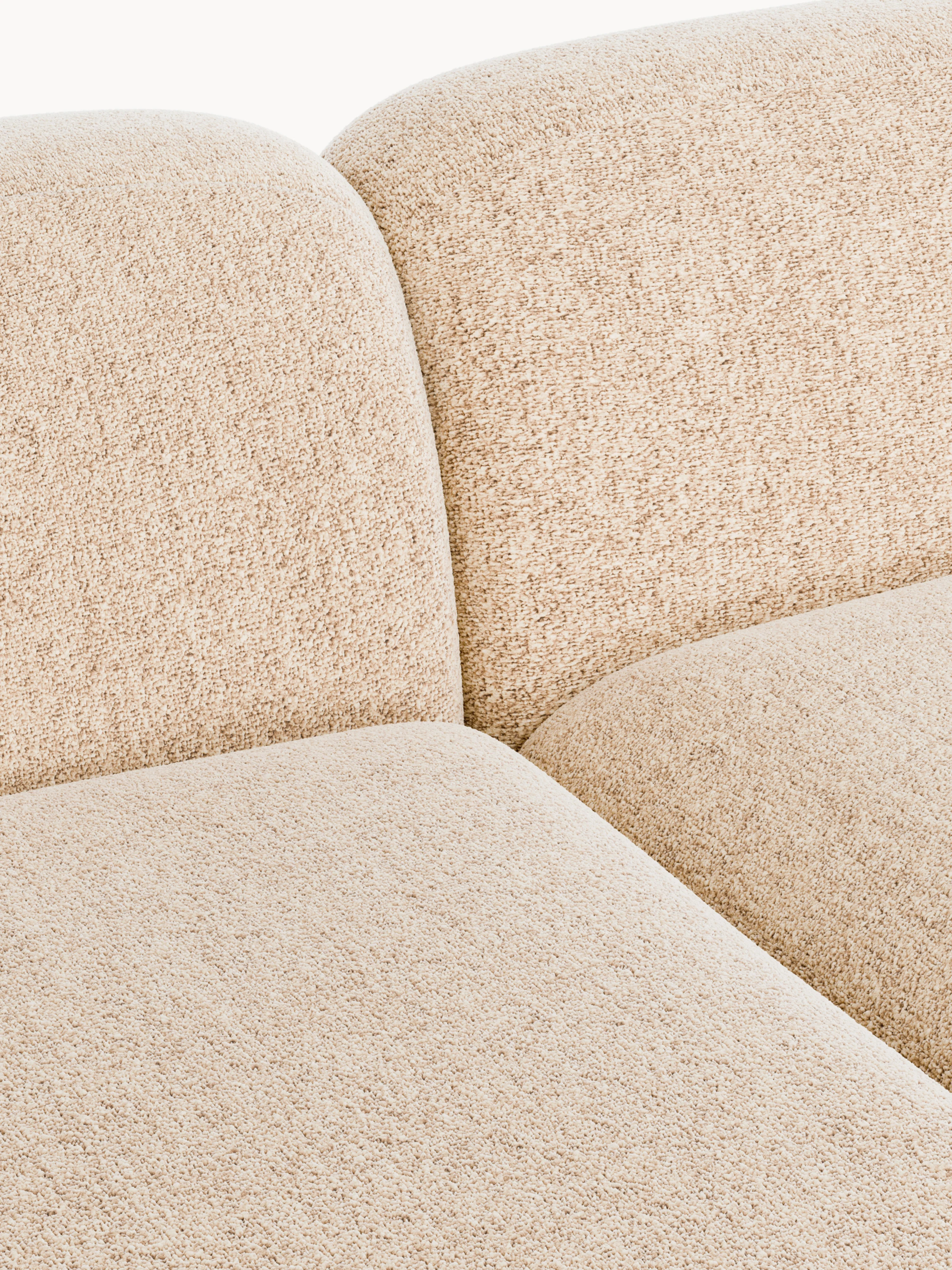 Modulaire bouclé hoekbank Wolke (4-zits) met chaise longue