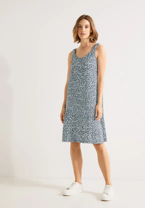 Shirtkleid mit Blumenprint - cool vintage green