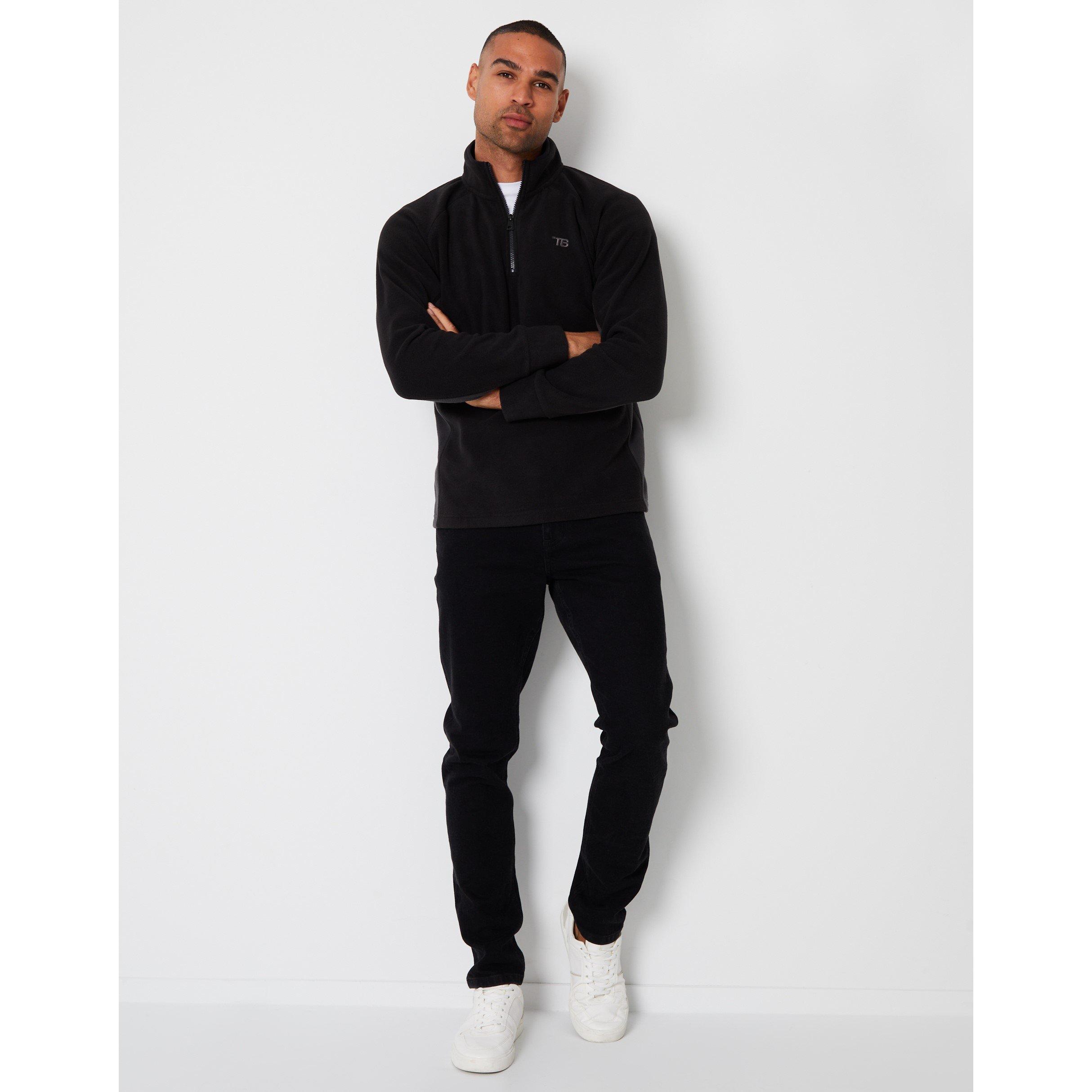 Threadbare Contrast Side Panel Fleece Top Mens