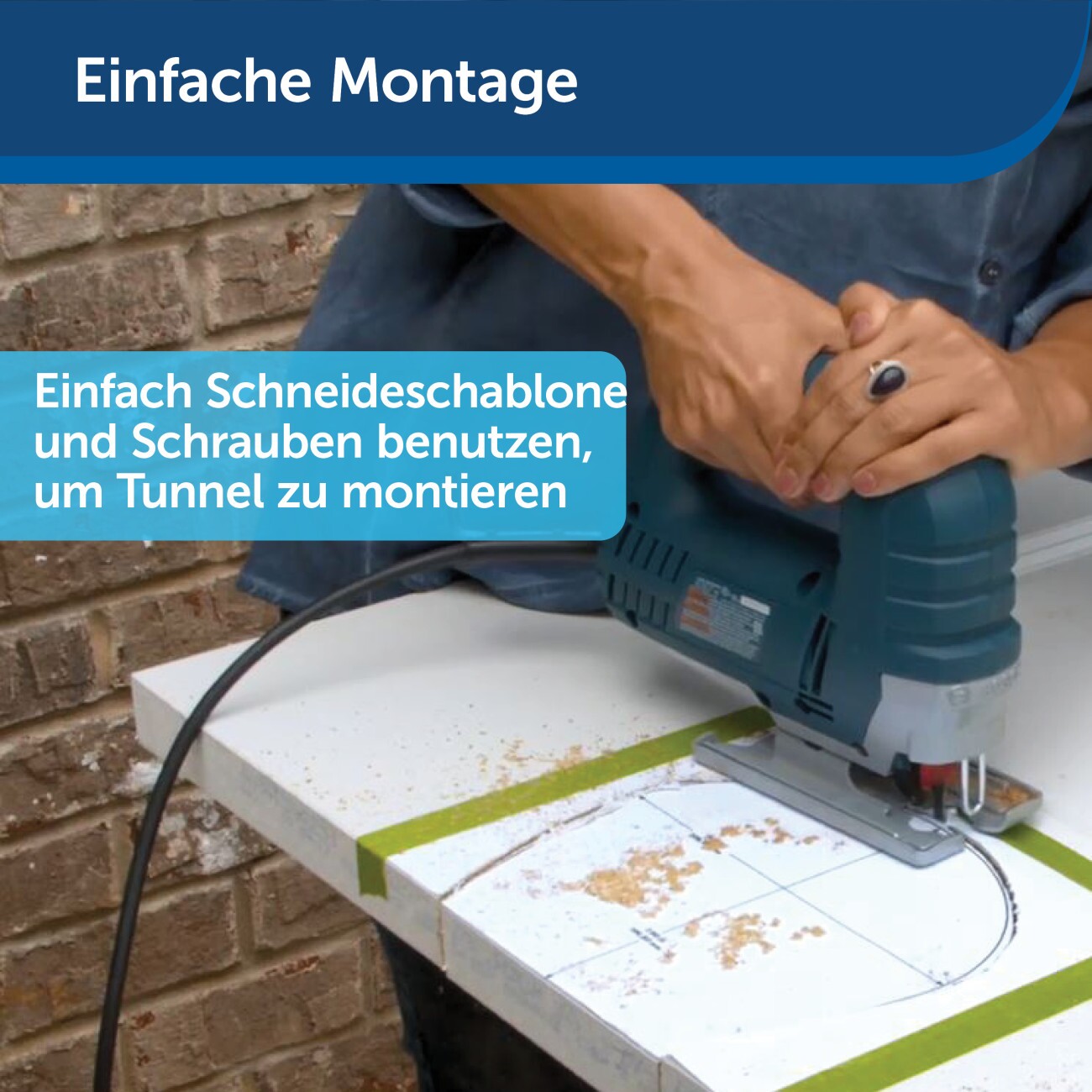 PetSafe Katzentunnel für Zimmertüren, Weiß