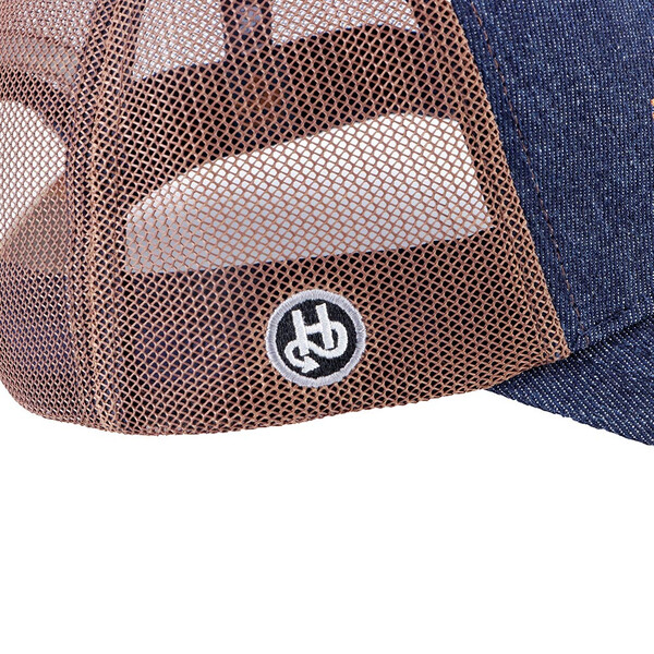 Helstons - Casquette Denim Bleu / Marron