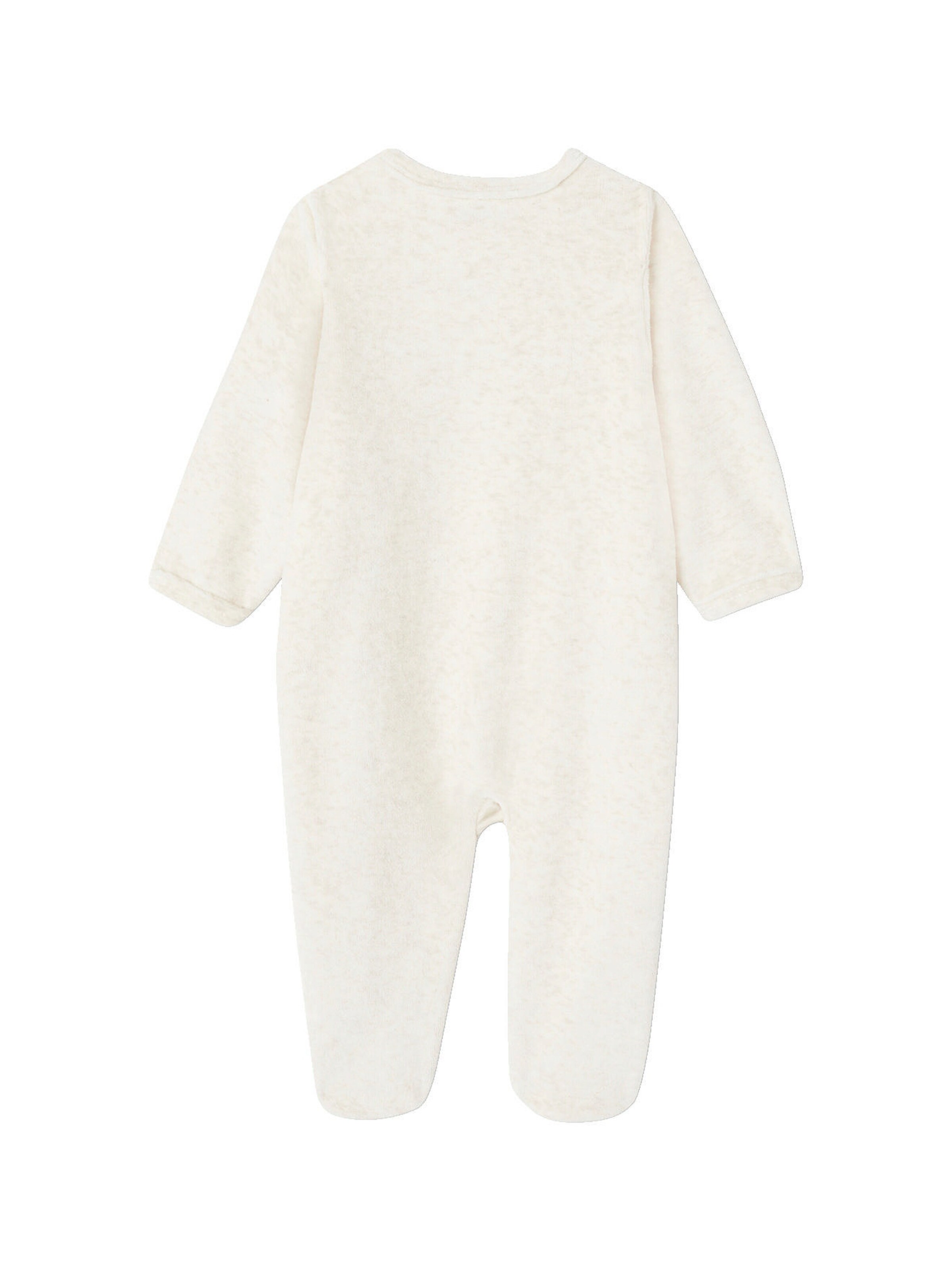 Vertbaudet 2er-Pack Baby Samt-Strampler mit Schrift nachtblau