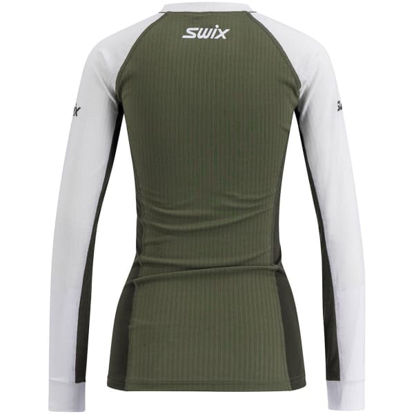 T-shirt ski de fond SWIX RACEX CLASSIC LONG SLEEVE W OLIVE/ BRIGHT WHITE