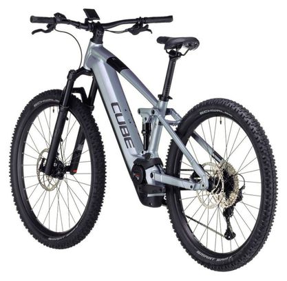 VTT Électrique Tout-Suspendu Cube Stereo Hybrid 120 Race 750 Shimano Deore XT 12V 750 Wh 29'' Argent Polar 2024